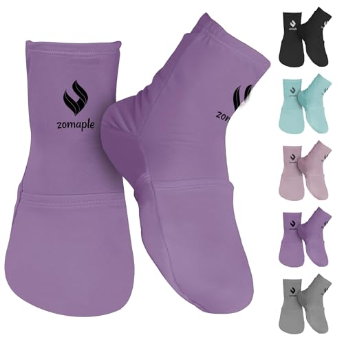 Zomaple Cold Therapy Socks for Feet with 2 Reusable Gel Ice Packs Cooling Socks for Hot Feet & Swelling Relief Adjustable Compression Ice Pack Wrap for Plantar Fasciitis Neuropathy & Foot Pain