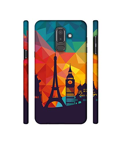 Image of Amazon Brand - Solimo Designer Colored Paris 3D Printed Hard Mobile Back Case Cover Compatible for Samsung Galaxy J8