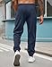 COOFANDY Corduroy Pants for Men Elastic Waist Drawstring Casual Trousers Fashion Sweatwear Joggers with Pockets, Navy Blue, L