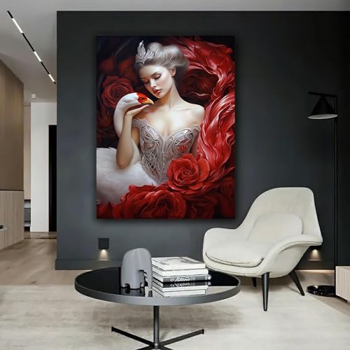 Arte mural de personajes GFDJKHT de 70x100cm sin marco para decoración de salón 3