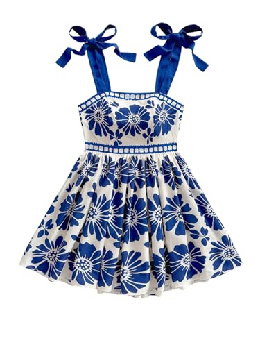 Image of Floerns Women's Summer Floral Print Tie Shoulder Cami Dress Flare Hem Boho Mini Dress