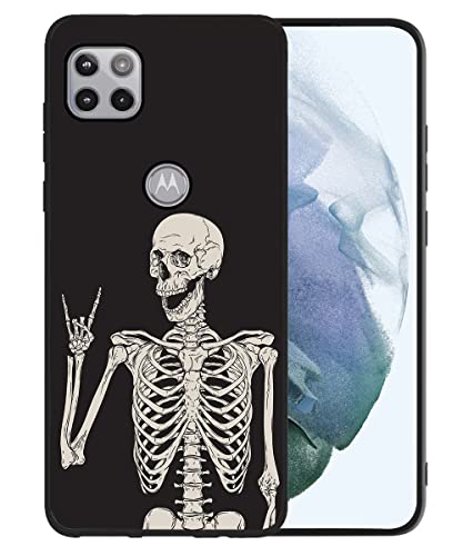 Gmjzzx Moto One 5G Ace Case,Cool Skull Skeleton Soft Tpu Phone Case For Girls Women,Funny Human Skeleton Shockproof Protective Cover For Motorola Moto One 5G Ace #TOP6