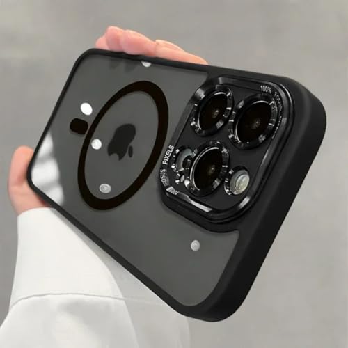 Étui de protection magnétique iPhone 13 Noir avec métal antichoc