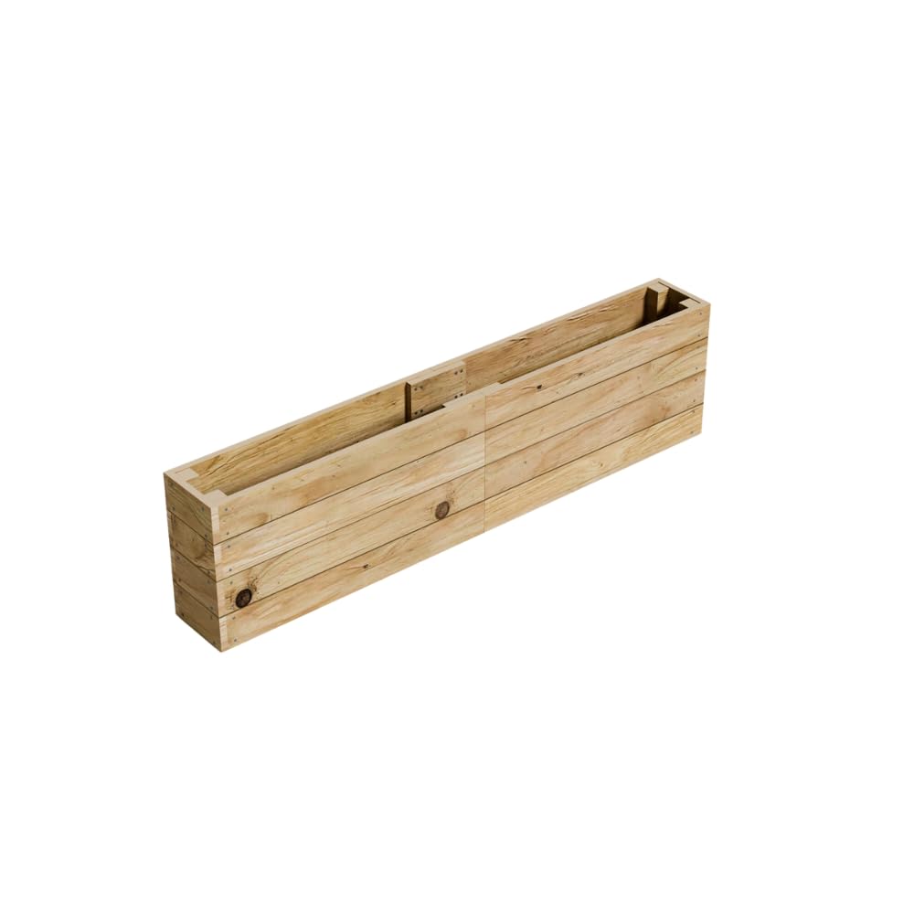 Conka Garden - Wooden Raised Bed Kit - Large Garden Planters for Vegetables, Herbs, Flowers – Start Growing Plants Earlier & Better - Durable & Resistant FSC Treated Timber 30cm L x 240cm W x 60cm H