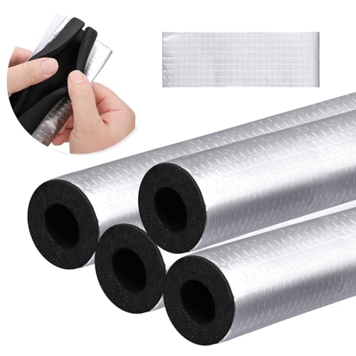 8 Pcs Self Adhesive Pipe Wrap Foam Tube, Antifreeze Heat Preservation for Winter Outside Pipes - 1.3 Ft x 1 in