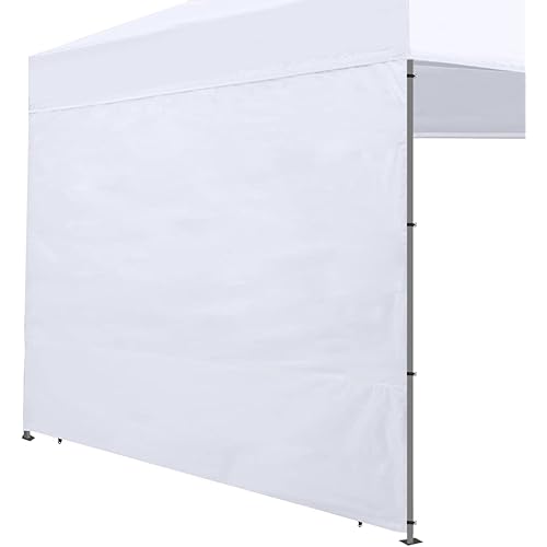 Joramoy Instant SunWall for 10x10 Pop Up Canopy, Canopy Walls 10x10 for Outdoor Instant Canopies,1 Pack Sidewall Only (White)