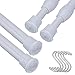 Produktbild HAOYUNTE Spannstange ohne Bohren Ausziehbar Feder Teleskopstange,Tension Rod füR Gardine,Schrank, Kleiderschrank,Studentenwohnheim, Kleine Fenster, KüChe,Schwarz,Klemmstange 30-50cm,Weiss