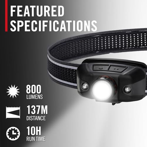 Coast FLX40R Rechargeable 800 Lumen LED Headlamp with Twist Focus Lens