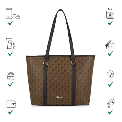 Image of Lavie Women's Mono LL Meryl Tote Bag for Women | Tote Handbag for Work | Ladies purse | Stylish Shoulder Bag | Gift for Women