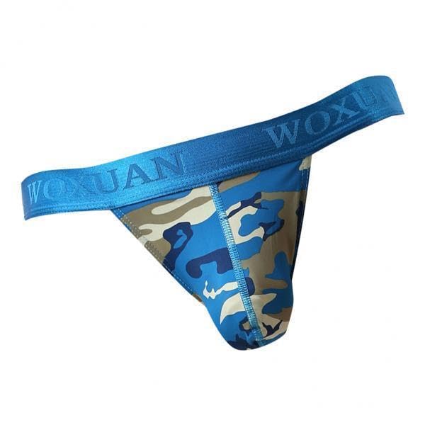 2xFashion Men Camo G-string Pouch Jockstrap Thong Briefs Short Underwear L Blue|1 Piece Men Briefs(2 Pack)|Underwear| Mens Clothing |Clothing Shoes & Accessories-image-3