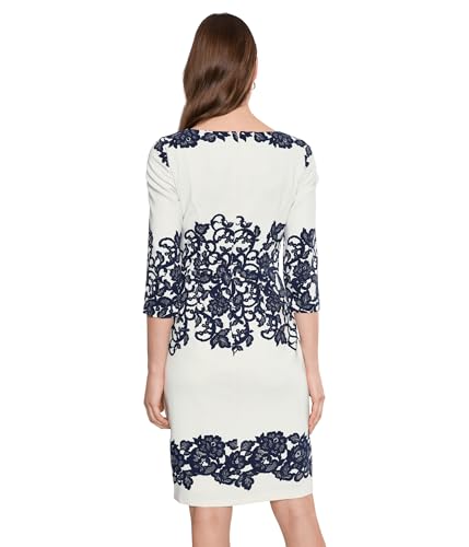 Image of Adrianna Papell Scroll Lace Short Dress