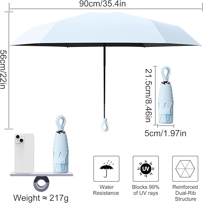 Image of Umbrella for Women | Umbrellas for Men | UV Coated 3 Fold Umbrella for Rain with Auto Open and Close Small Printed Folding Travel-Foldable Windshield