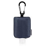 2nd Childhood Travel Hand Sanitizer Keychain – Small Refillable 2 oz Bottle with Clip-On Holder – Portable Sanitizer Case for Purse, Backpack, Gym Bag