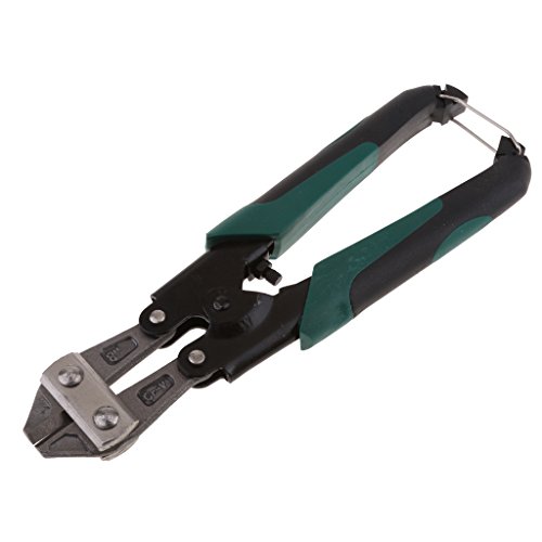 JWQFBC Mini Cortadores de Pernos, Cortadores de Cables de Acero, Alicates para Candados de Cadena Fabricados en Acero Cromo Vanadio con Tope de Protección Y, Plata, 21cm