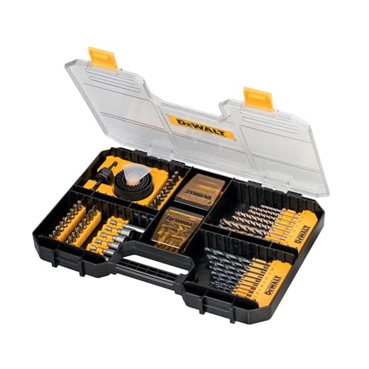 DeWalt TSTAK Universalset/ MaxiSet (100-tlg., mit HSS-Metallbohrern, Betonbohrern, Lochsägen, Bits 25 mm, Torx, Phillips, Schlitz, Steckschlüssel und Bithalter, TSTAK kompatibel) DT71569