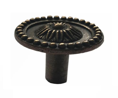 Universal Hardware Rustic Vintage knobs for cabinets cupboards and Draws Round Pull Handles Door Drawer Handle Mushroom Handles Knobs (Knob 757-11 Old Brass - Image 3