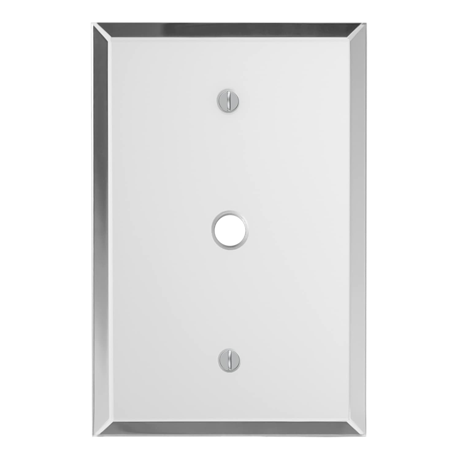 Switch Hits Plain Glass Mirror Outlet Wall Plate | Cable | 3.5" x 5.25" | Professional Quality Glass Mirror Switch Plate Covers For All Configurations