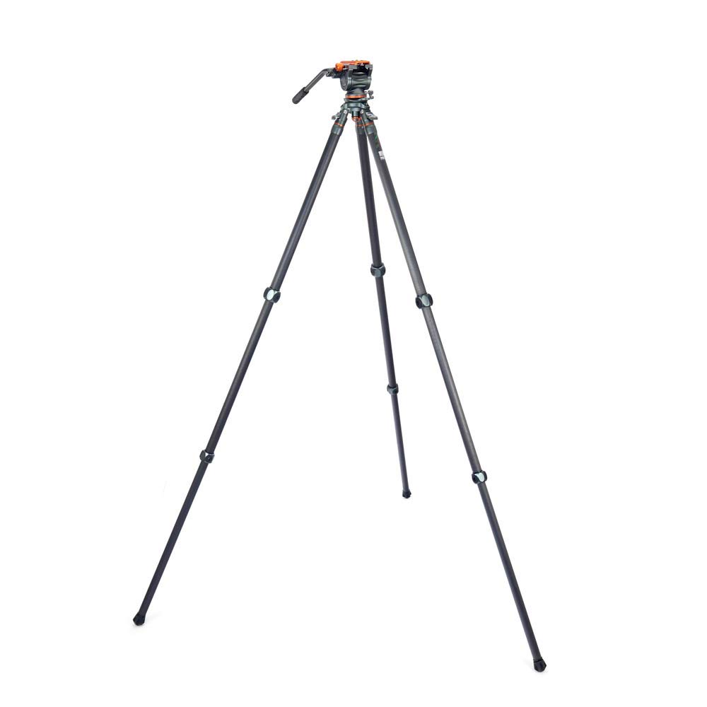 3 Legged Thing Mike Carbon Fibre Tripod with Leveling Base + AirHed Cine-V Head