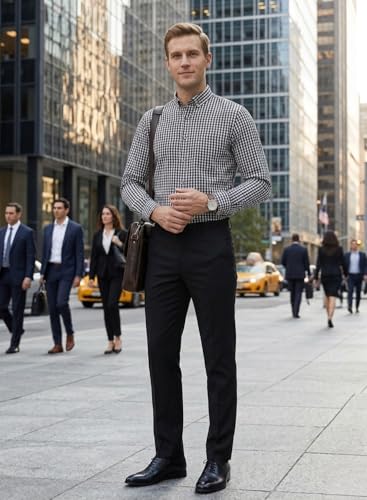 Image of Glowic Men's Checkered Casual Shirt | Full Sleeve Button-Down Shirt | Comfortable Breathable Fabric | Perfect for Casual Office and Outing Wear