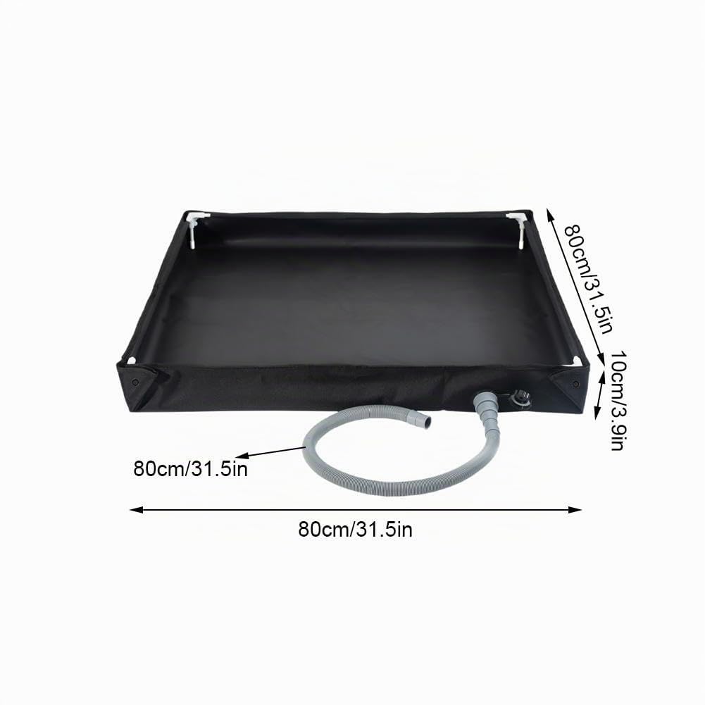 Piattaforma Doccia Portatile Aggiornata, Base Doccia da Campeggio Pieghevole 2-in-1 con Tubo di Scarico, Base Doccia Esterna, Tappetino Doccia da Campeggio per Campeggio, RV, Esterno, Interno e Box