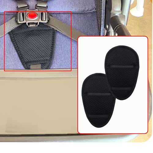 Image of 2 Pack Car Seat Crotch Cushion Universal Cushion Crotch Pads,Stroller Crotch Pads for Car Seat Pushchair for Comfort Cushion Car Seats Covers(Black)