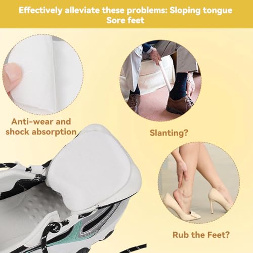 5 Pares Almohadillas Adhesivas de Fieltro para Lengüeta de Zapato miniatura 5
