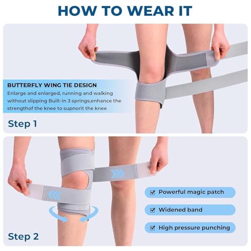 Image of Adjustable Hinged Knee Brace with Side Stabilizers & Spring Support | Compression Knee Support for Men & Women | Patella Stabilizer for Walking, Running, Sports & Daily Knee Protection