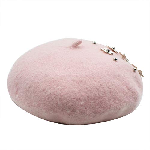 AIBEARTY Kids Girls French Pearl Beret Hat Winter Warm Artist Beanie Cap3