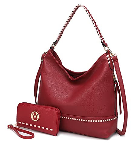 Image of MKF Collection Shoulder Bag for Women, Vegan Leather Top-Handle Crossbody Bag Handbag Purse by Mia K