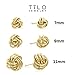 Tilo Jewelry 14k Gold Polished Love Knot Stud Earrings - 7mm- Push Back- Yellow Gold…
