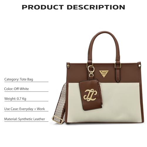 Image of Lavie Signature Women's Ithaca Colourblock Tote Handbag for Women | Tote Bag for Work | Ladies purse | Stylish Shoulder Bag | Gift for Women