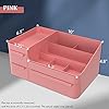 Amazon.com: Pink Vanity Makeup Organizer, Desk Organizer with Drawers ...