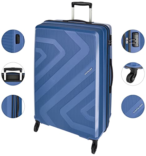 Image of Kamiliant by American Tourister KAM Kiza Polypropylene 68 cms Ash Blue Hardsided Check-in Luggage (KAM KIZA SP 68CM - ASH BLUE)