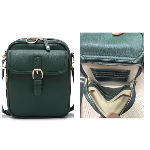 Sac à bandoulière pour téléphone portable et grande capacité en cuir - 7