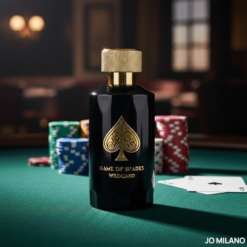 Jo Milano Game of Spades Wildcard Parfum Spray | 3.4 oz (100ml) | Vanilla, Apple, Tonka, Oud Wood, Bergamot Scent | Long Lasting Fragrance for Men