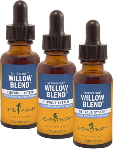 Image of Herb Pharm Willow Blend Liquid Herbal Formula, 1 Ounce (Pack of 3)