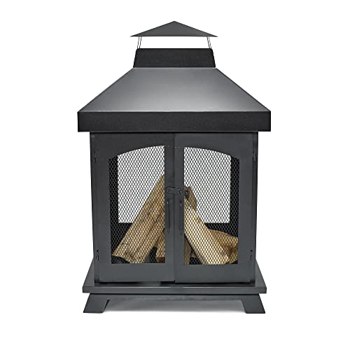 Endlesssummer45woodburningsteeloutdoorfireplace  Urban Country Home Decor Endless summer 45 wood burning steel outdoor fireplace  urban country home decor