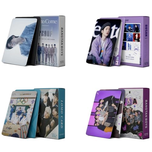 6UH8MB 4Pack/218PCS KPOP Bangtan Boys Lomo Cards Photocards Album Greeting Cards for Bts Army Fans Collection