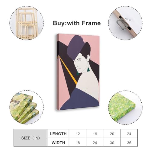Impression sur toile Carol de Patrick Nagel - Décoration murale 30x45 cm