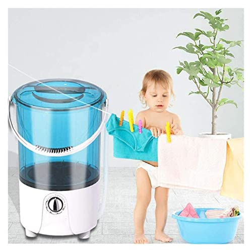 ZHZHUANG Tragbare Waschmaschine Mit Ablass Korb Blaulicht Antibakteriell Schleuder Und 3 Kg Wäsche Geeignet Für Wohnungen Camping Dorm/Schwarz - Image 4