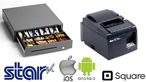 SQUARE POS HARDWARE BUNDLE - Star Micronics TSP143IIU 39464011 USB Printer and Star Micronics CB-2002 FN Cash Drawer - USA DISTRIBUTOR !
