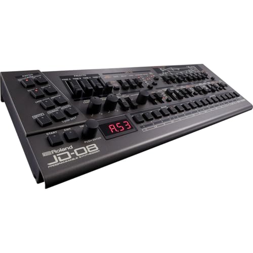 Image of Roland JD-08 Tabletop Sound Module Boutique Synthesizer - Compact, Lightweight, Modern with New Effects and Polyphonic Sequencer | Authentic Jd-800 Sound, 108 Waveforms, 256 Patch Memory, 2-Part 64-Step Sequencer, USB-C Audio and Midi, Aa or USB Power