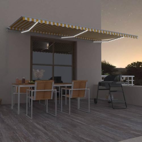 Festnight Manuelle Gelenkarmmarkise 600x350 cm LED Markise 350 Breit Kassettenmarkise Wasserdicht Terrassenmarkise Sonnenmarkise Terrasse Balkon Sonnenschutz Gelenkmarkise PU-Beschichtung Alu Festnight Manuelle Gelenkarmmarkise 600x350 cm LED Markise 350 Breit Kassettenmarkise Wasserdicht Terrassenmarkise Sonnenmarkise Terrasse Balkon Sonnenschutz Gelenkmarkise PU-Beschichtung Alu