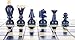 Chess and games shop Muba Beautiful Handcrafted Wooden Chess Set with Wooden Board and Handcrafted Chess Pieces - Gift idea Products (12.5'' (32 cm) Blue)