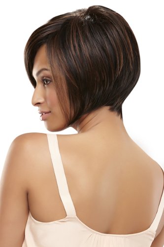 Miniatura 3 de Ignite Peluca resistente al calor para mujer, corte corto en ángulo, elegante, encaje frontal, línea capilar natural, pelucas Jon Renau 830