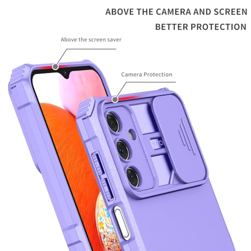 Coque Galaxy A15 violette avec support vidéo et vitre blindée - 2