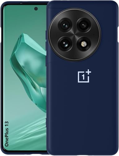 Image of MOBILOVE Back Cover Case for OnePlus 13 5G | Pure Liquid Soft Matte Silicone Case with Logo and Comes with Camera and Screen Protection Back Cover for OnePlus 13 5G (Blue)