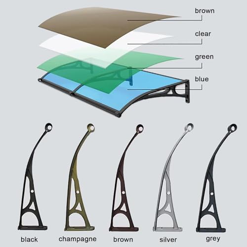 Toldo de aluminio con techo de policarbonato resistente a tormentas 6