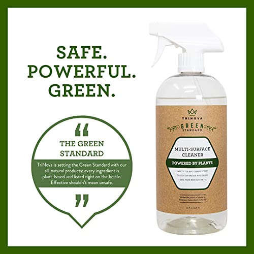 TriNova Natural All Purpose Cleaner 2 Pack 32 Oz Bottles - Safe & Effective Kitchen, Bathroom & Home Cleaner - Powered by Plants, Organic Cleaner Spray - Thumbnail 4