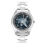 FekiLoot Air Force Fighter Jet Orologio da uomo e donna minimalista in acciaio inossidabile orologio da polso analogico al quarzo con numeri quadrante orologio da polso per feste aziendali uso